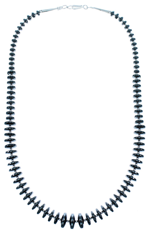 Authentic Sterling Silver Southwest Hematite Bead Necklace SX114601